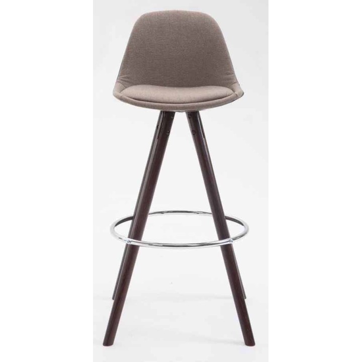 2er Set Barhocker Franklin Stoff rund cappuccino