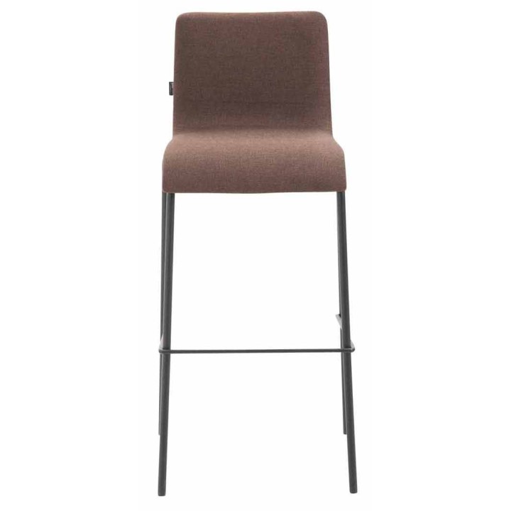 2er Set Barhocker Kado Stoff rund flach schwarz