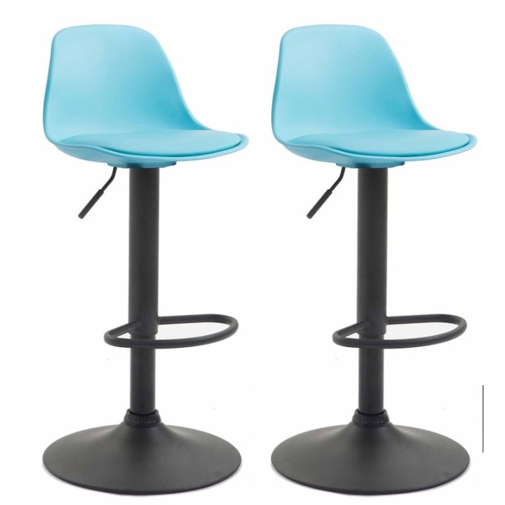 2er Set Barhocker Kiel Kunststoff schwarz