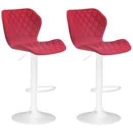 2er Set Barhocker Cork Stoff weiß