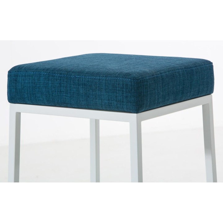 2er Set Barhocker Montreal 85 Stoff weiß