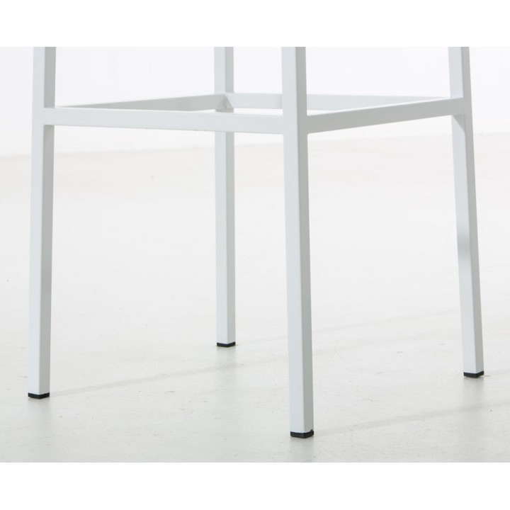 2er Set Barhocker Montreal 85 Stoff weiß