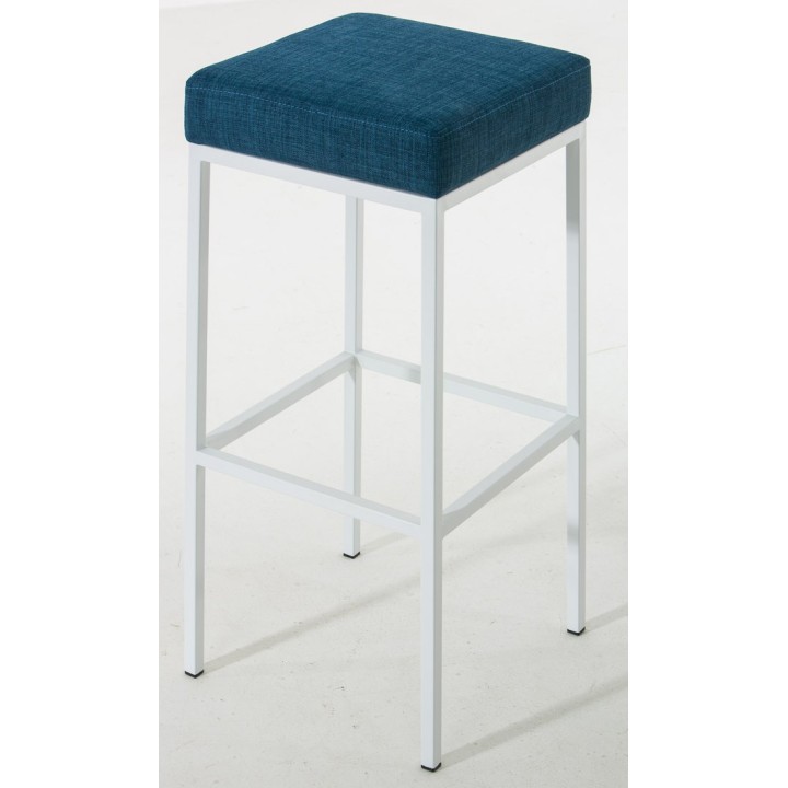 2er Set Barhocker Montreal 85 Stoff weiß