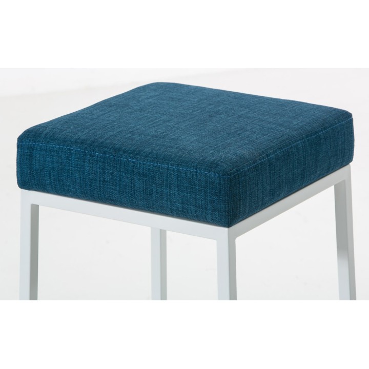 2er Set Barhocker Montreal 85 Stoff weiß