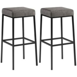 2er Set Barhocker Montreal 85 Stoff schwarz