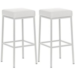 2er Set Barhocker Montreal 85 Kunstleder weiß