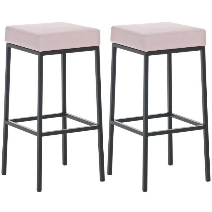 2er Set Barhocker Montreal 85 Kunstleder schwarz