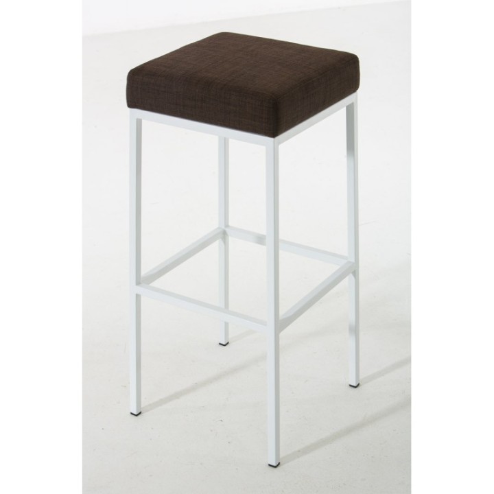 2er Set Barhocker Montreal 80 Stoff weiß