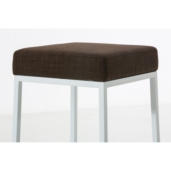 2er Set Barhocker Montreal 80 Stoff weiß