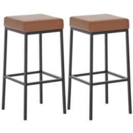 2er Set Barhocker Montreal 80 Kunstleder schwarz