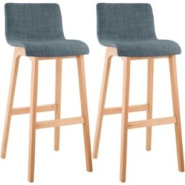 2er Set Barhocker Hoover Stoff Natura