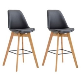 2er Set Barhocker Metz Kunstleder natura