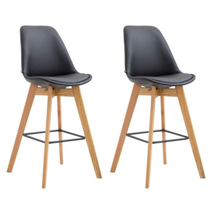 2er Set Barhocker Metz Kunstleder natura
