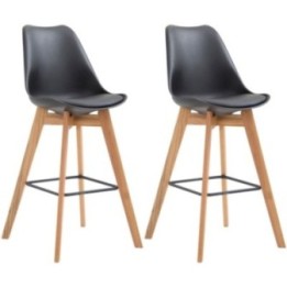 2er Set Barhocker Metz Kunststoff natura