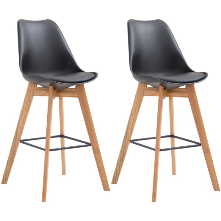 2er Set Barhocker Metz Kunststoff natura