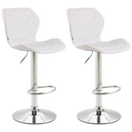 2er Set Barhocker Cork Kunstleder chrom