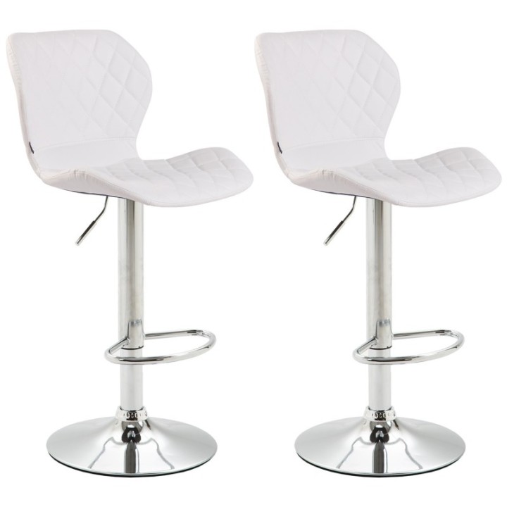 2er Set Barhocker Cork Kunstleder chrom