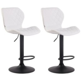 2er Set Barhocker Cork Kunstleder schwarz