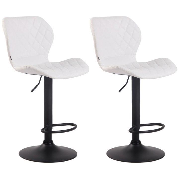 2er Set Barhocker Cork Kunstleder schwarz