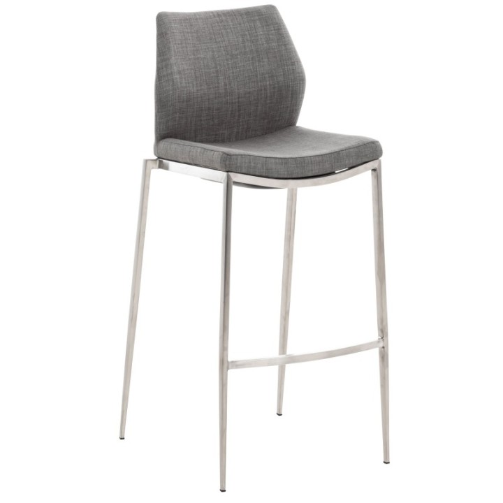 Barhocker Matola Stoff edelstahl
