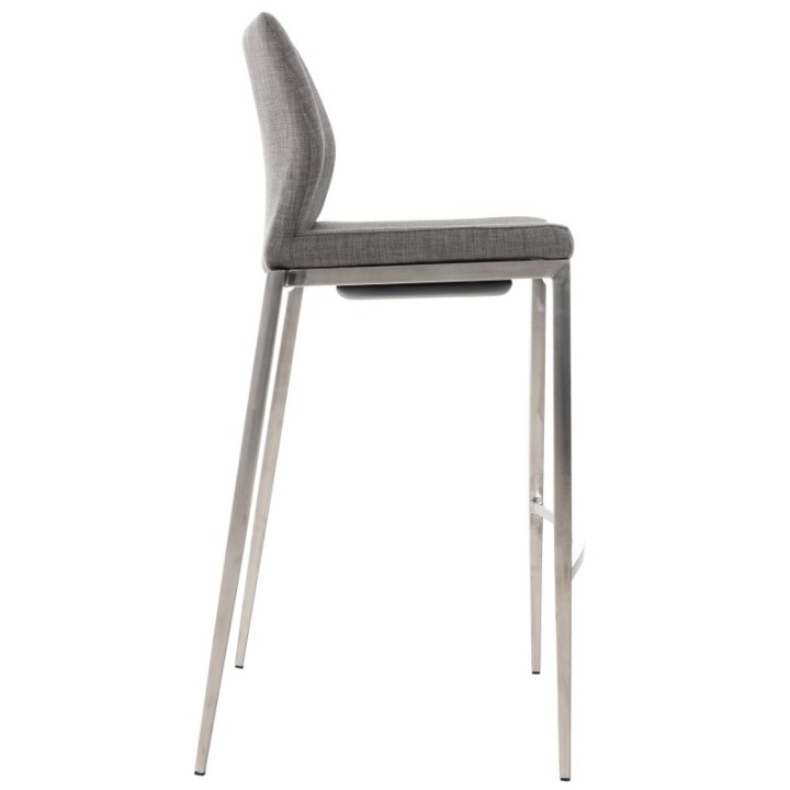 Barhocker Matola Stoff edelstahl