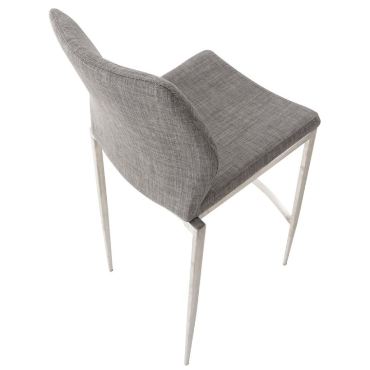 Barhocker Matola Stoff edelstahl