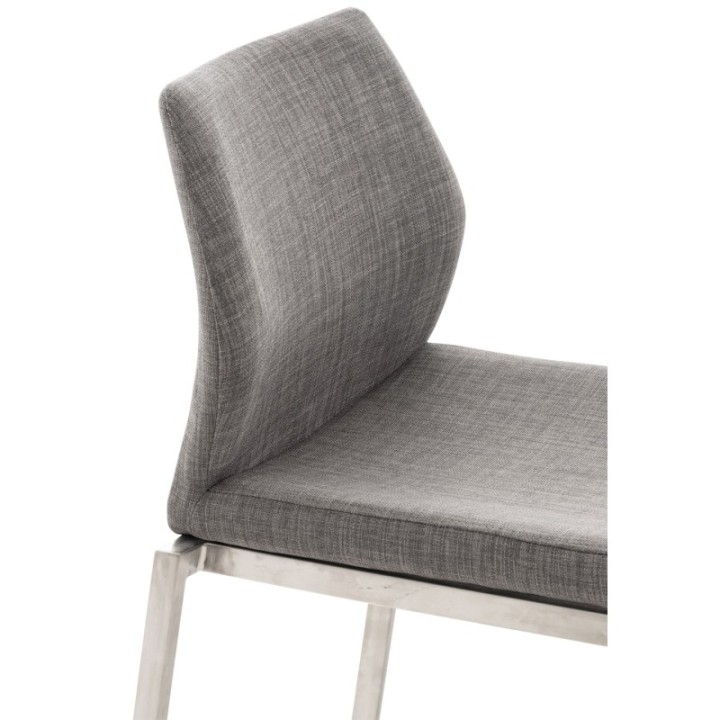 Barhocker Matola Stoff edelstahl