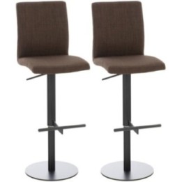2er Set Barhocker Cadiz Stoff schwarz