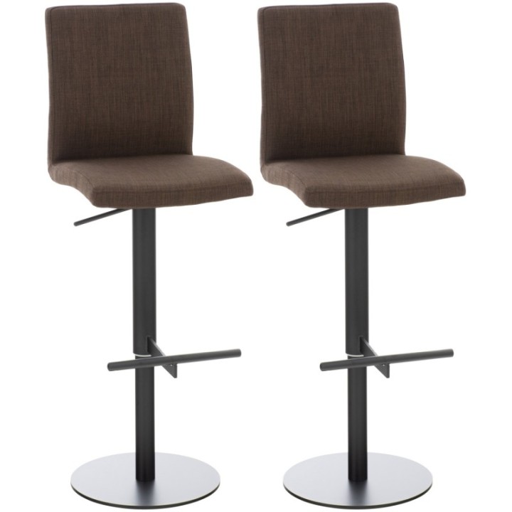 2er Set Barhocker Cadiz Stoff schwarz