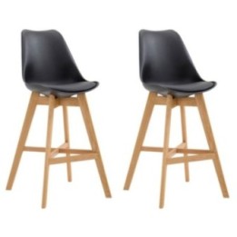 2er Set Barhocker Cannes Kunststoff natura
