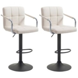 2er Set Barhocker Lucy V2 Stoff schwarz