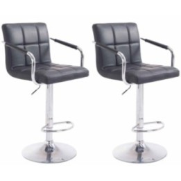 2er Set Barhocker Lucy V2 chrom