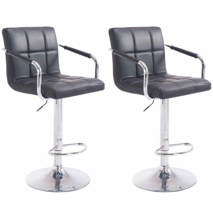 2er Set Barhocker Lucy V2 chrom