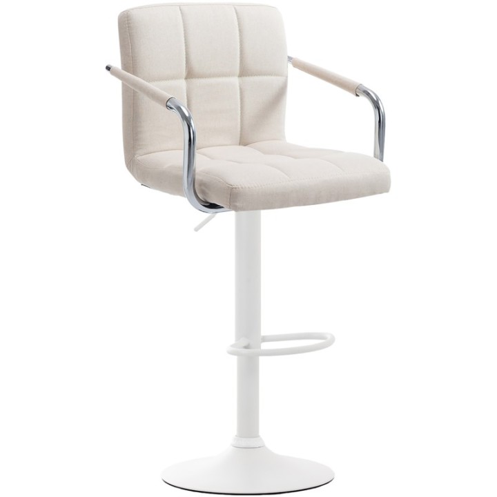 2er Set Barhocker Lucy V2 Stoff weiß