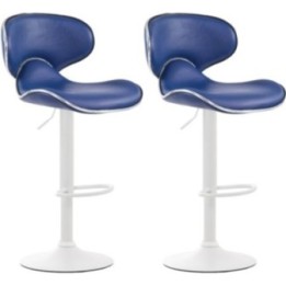 2er Set Barhocker Las Vegas V2 Kunstleder weiß