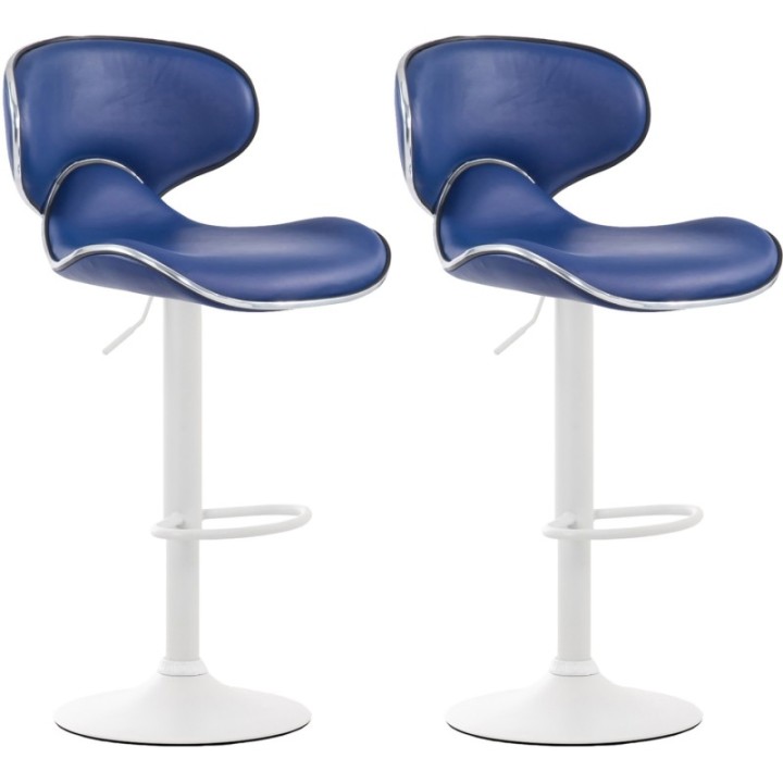 2er Set Barhocker Las Vegas V2 Kunstleder weiß