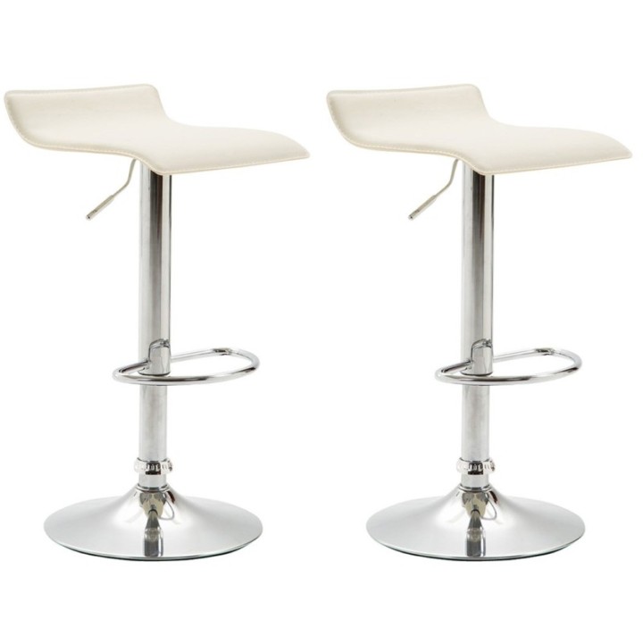 2er Set Barhocker Dyn V2 Kunstleder chrom