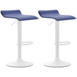 2er Set Barhocker Dyn V2 Kunstleder weiß