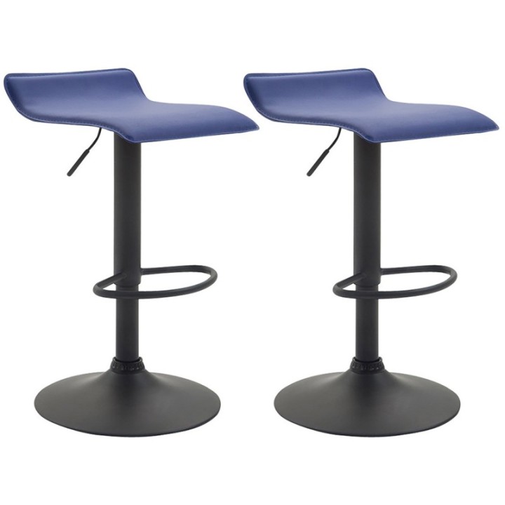 2er Set Barhocker Dyn V2 Kunstleder schwarz