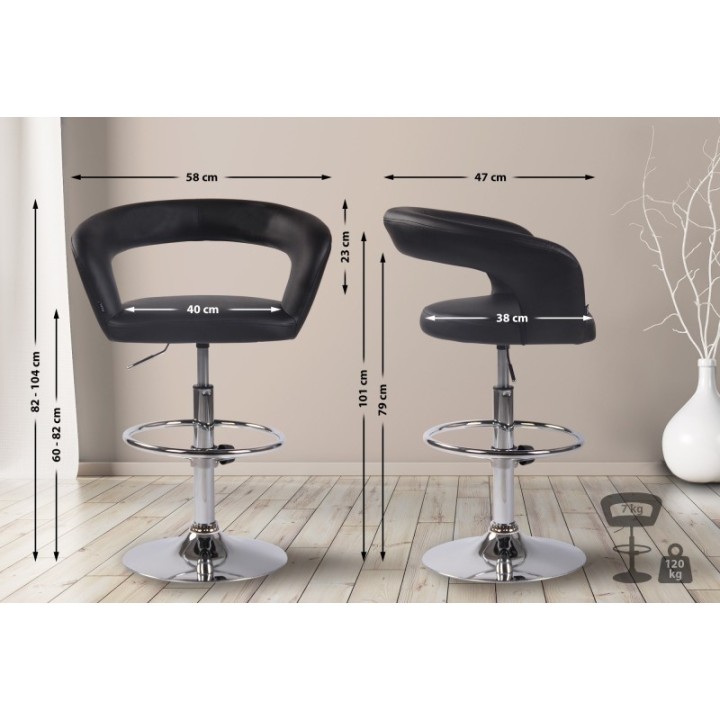 2er Set Barhocker Jaen Kunstleder