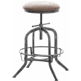 Barhocker Avadi Vintage Kunstleder antik-silber