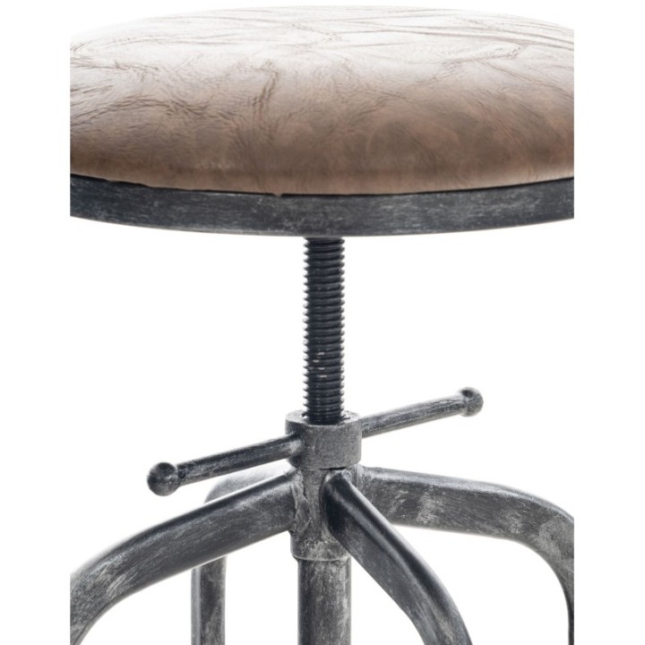 Barhocker Avadi Vintage Kunstleder antik-silber