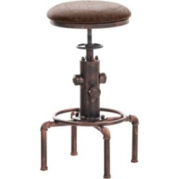 Barhocker Lumos Vintage Kunstleder bronze