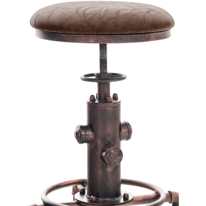 Barhocker Lumos Vintage Kunstleder bronze