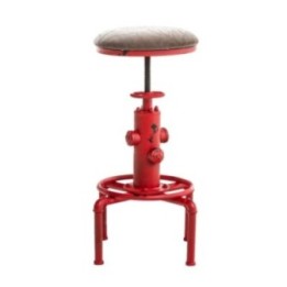 Barhocker Lumos Vintage Kunstleder rot