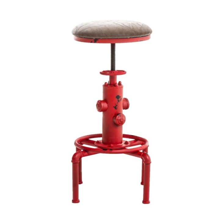 Barhocker Lumos Vintage Kunstleder rot
