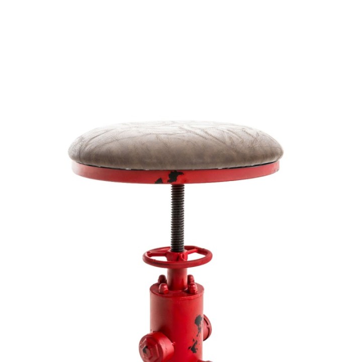 Barhocker Lumos Vintage Kunstleder rot