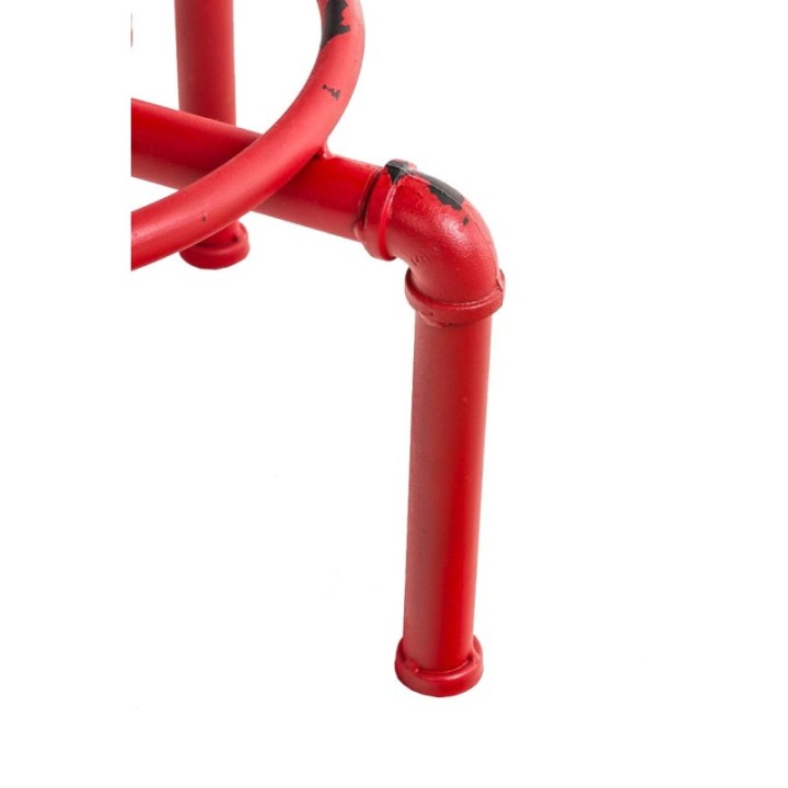 Barhocker Lumos Vintage Kunstleder rot