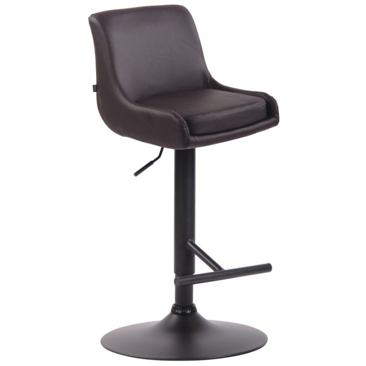 Barhocker Club Kunstleder schwarz