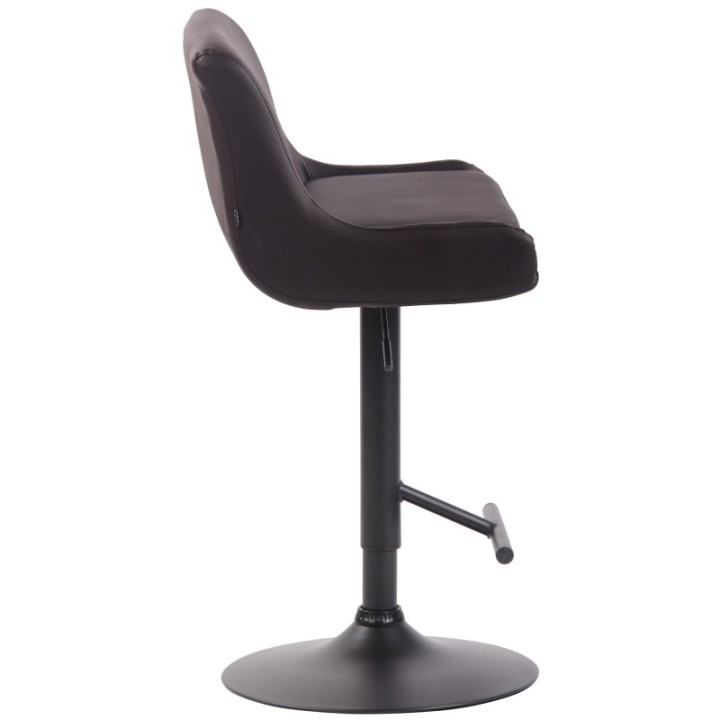 Barhocker Club Kunstleder schwarz